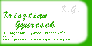 krisztian gyurcsek business card